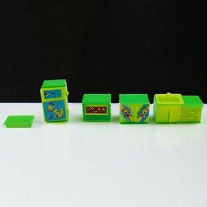 Vintage Dollhouse Green Toy Kitchen Set